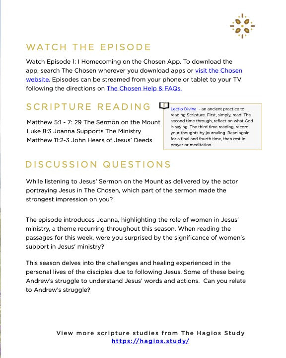The Chosen Bible Study - Season 3